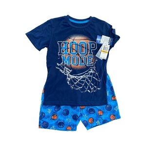 Max & Olivia Boys Blue Basketball Pajama Short Set NWT Size S (6/7)